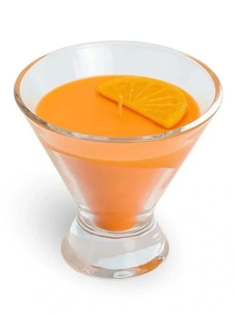 Al FRESCO SPRITZ Orange Cocktail Glass Candle with Citrus Accent